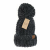 Chunky Knit Yarn Pom C.C Beanie HAT2085