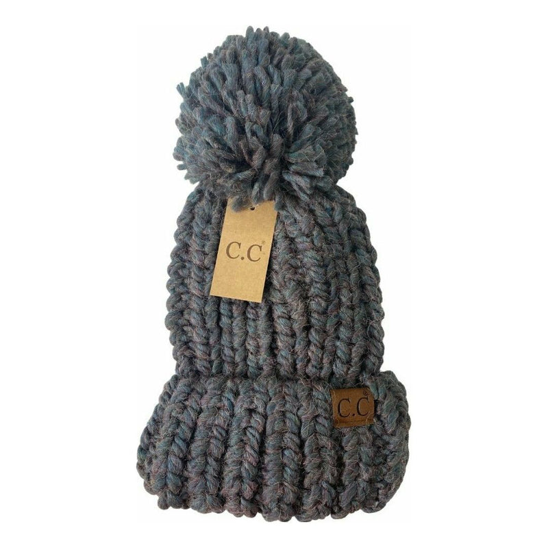 Chunky Knit Yarn Pom C.C Beanie HAT2085 –