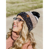 Lined Tri-Color Flecked Pom CC Beanie HAT2341