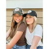 Embroidered Runs on Coffee Patch C.C High Pony Criss Cross Ball Cap MBT7005