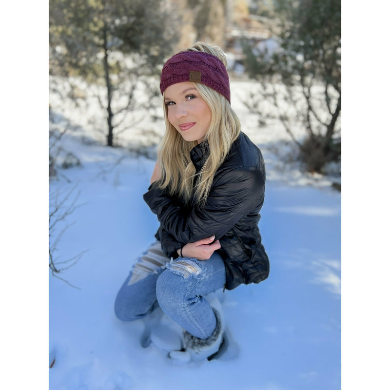 Solid Cable Knit CC Head Wrap HW20 – - Main Image