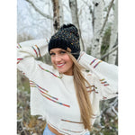 Chenille Confetti Pom Beanie HAT2070