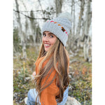 Fuzzy Lined Ombre Thread Accent Pom CC Beanie HAT1826