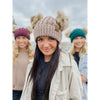 Cable Knit Double Pom Beanie HAT2055