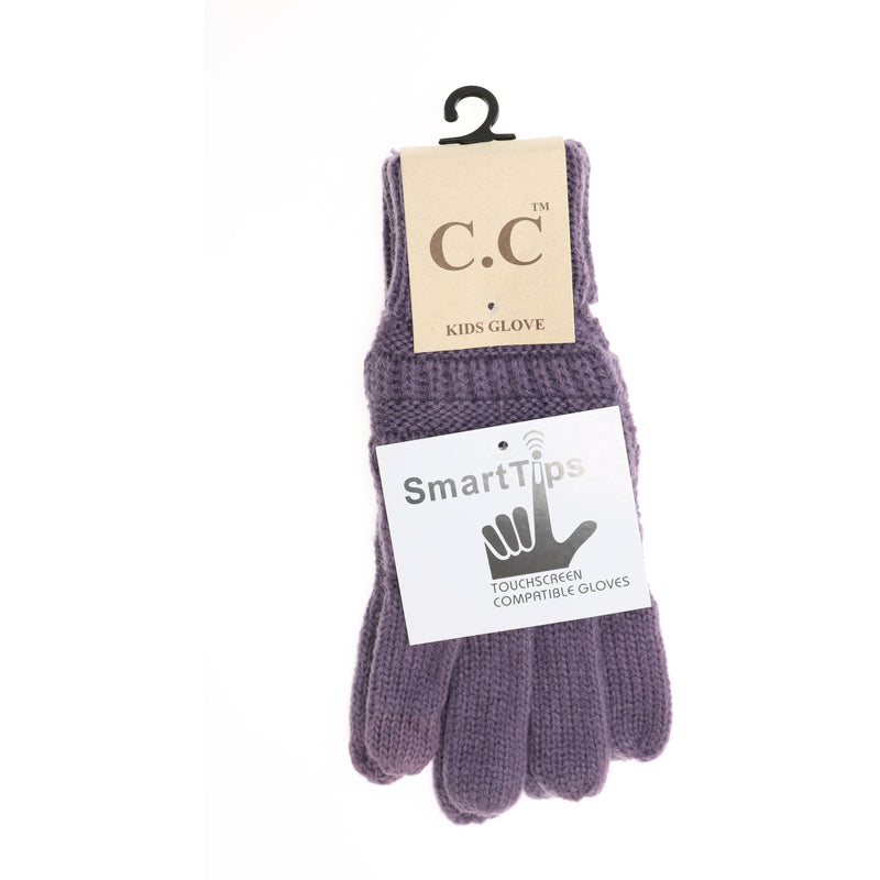 KIDS Solid Cable Knit CC Gloves G20KIDS
