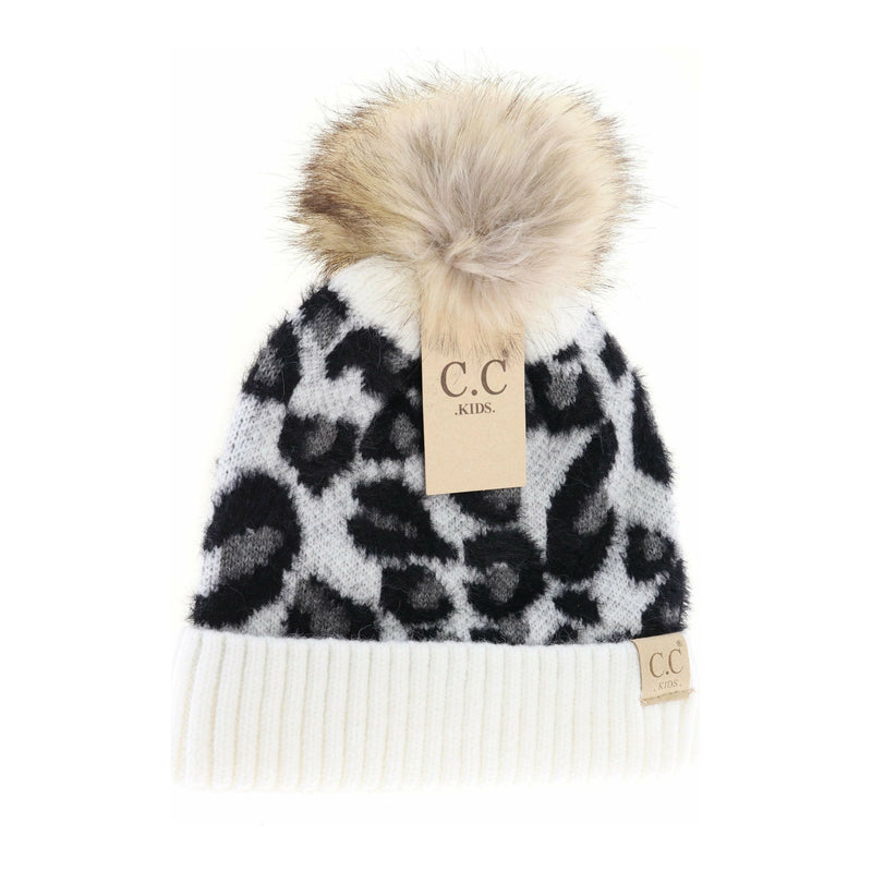 KIDS Leopard Pom Beanie KIDS2061 –1