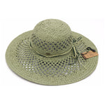 Open Basket Weave Wide Brim Sun Hat ST3011