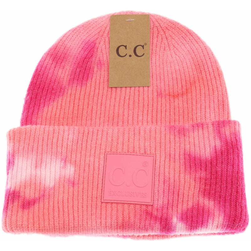 Tie Dye Beanie with Rubber Patch HAT7380 – ccbeanie.com