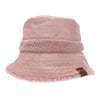 Soft Faux Leather Shearling C.C Bucket Hat BK3830