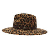 Leopard Vegan Fabric C.C Panama Hat WF6