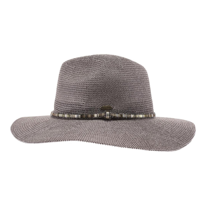 Knit Multi Thread Rhinestone Band Panama Hat KP014