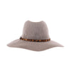 Knit Leopard Buckle Band C.C Panama Hat KP011