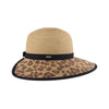 Leopard Wide Brim Straw C.C Sun Hat ST1010