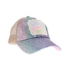 KIDS Embroidered Girls Fish Too! Patch Criss Cross High Pony C.C Ball Cap KIDSBT1020