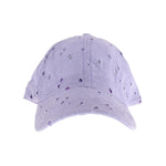 Embroidered Floral Cotton Eyelet Criss Cross High Pony C.C Ball Cap BT1016