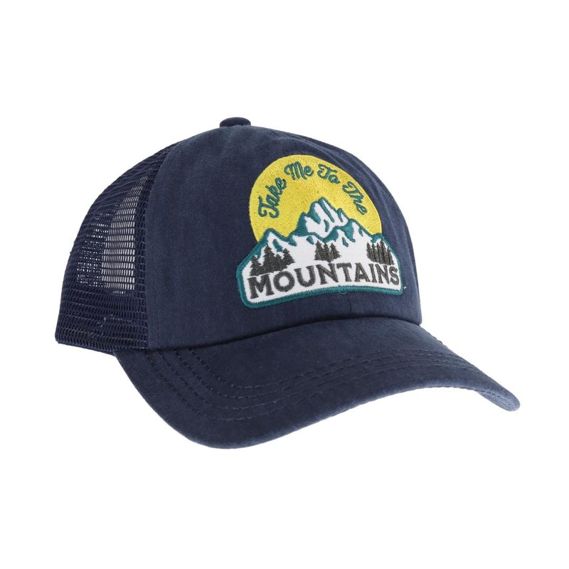 Embroidered Take Me To The Mountains Patch C.C High Pony Criss Cross Ball Cap MBT7003