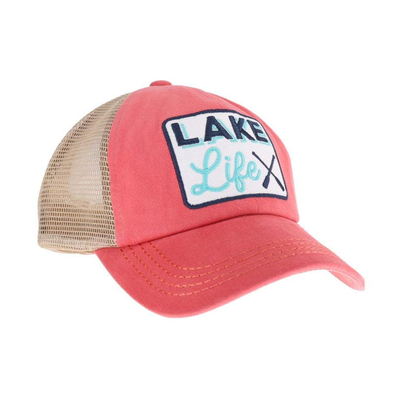 Embroidered Lake Life Patch C.C High Pony Criss Cross Ball Cap MBT7008