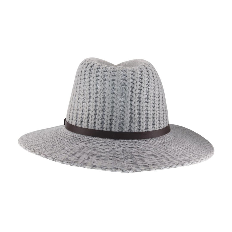 Knit C.C Fedora Hat with Leather Band KP016