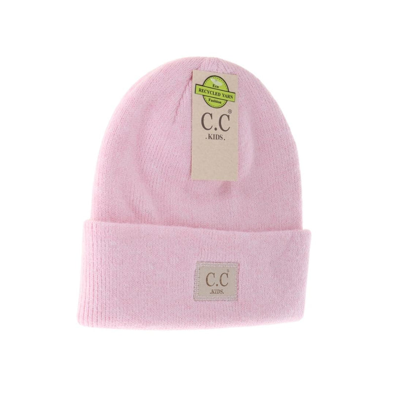 KIDS Soft Ribbed Leather Patch C.C. Beanie KIDS9021