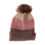 Multi Color Block Pom C.C Beanie HAT4001