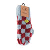 Boucle Checkered Pattern Mittens MT4011