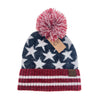 Vintage USA Flag Knit Pom C.C Beanie HAT3903