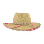 Multi-colored Decorative Stitch C.C Panama Hat STC04