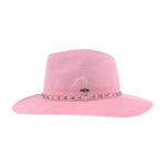 Knit Rhinestone Bugle Bead Trim C.C Panama Hat KP017