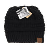 Fuzzy Lined Solid Classic CC Beanie Tail MB20AL