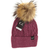 CC Exclusive - Black Label Special Edition Ribbed Cuff Fur Pom Beanie HAT1915