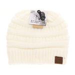 Fuzzy Lined Solid Classic CC Beanie Tail MB20AL