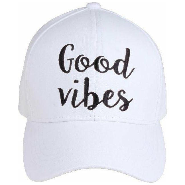 Good Vibes Embroidered CC Ball Cap BA2017GV
