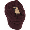 Ribbed Knit Hat with Brim YJ2023