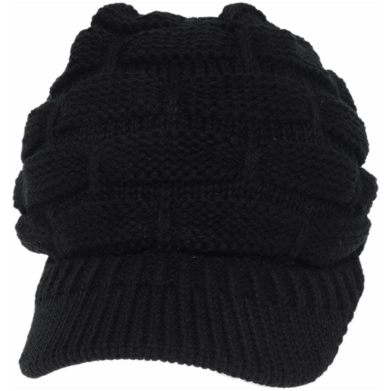 Ribbed Knit Hat with Brim YJ2023 – ccbeanie.com
