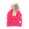 KIDS Bobble Knit Faux Fur Pom C.C Beanie KIDS3836